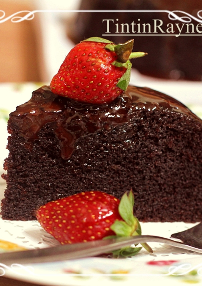 Foto resep Super Moist Steamed Chocolate Cake Juara NO mixer NO oven