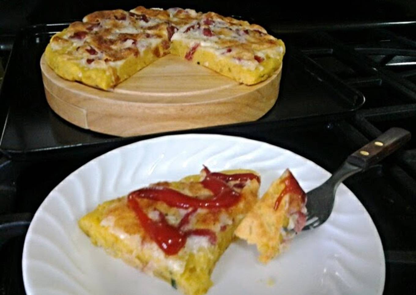 Slices of sweet potatoes