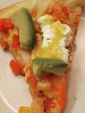 Salsa, Cheddar, Sour Cream & Avocado Pizza