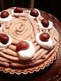 Sweet Chestnut Mont Blanc Tart With Mousse