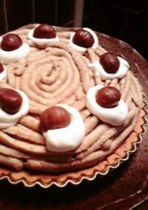 A picture of Sweet Chestnut Mont Blanc Tart With Mousse.