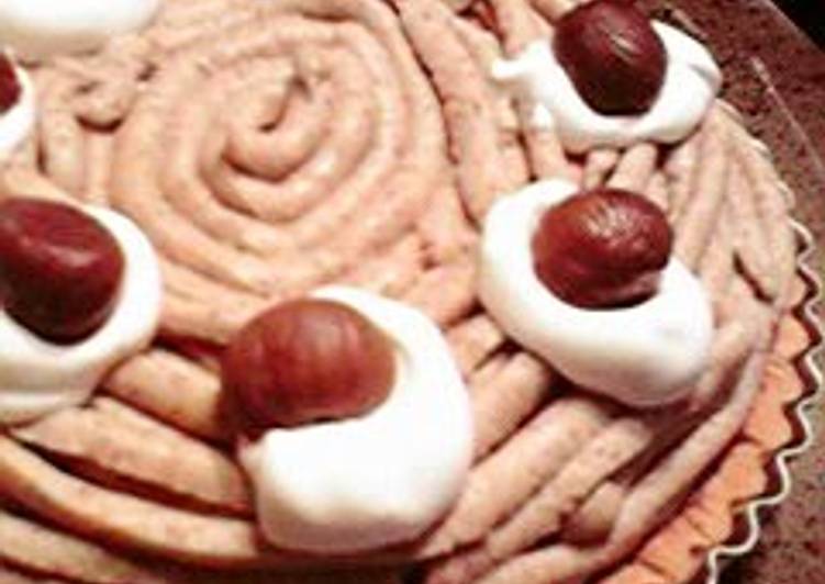 Sweet Chestnut Mont Blanc Tart With Mousse Sweet Chestnut Mont Blanc Tart With Mousse