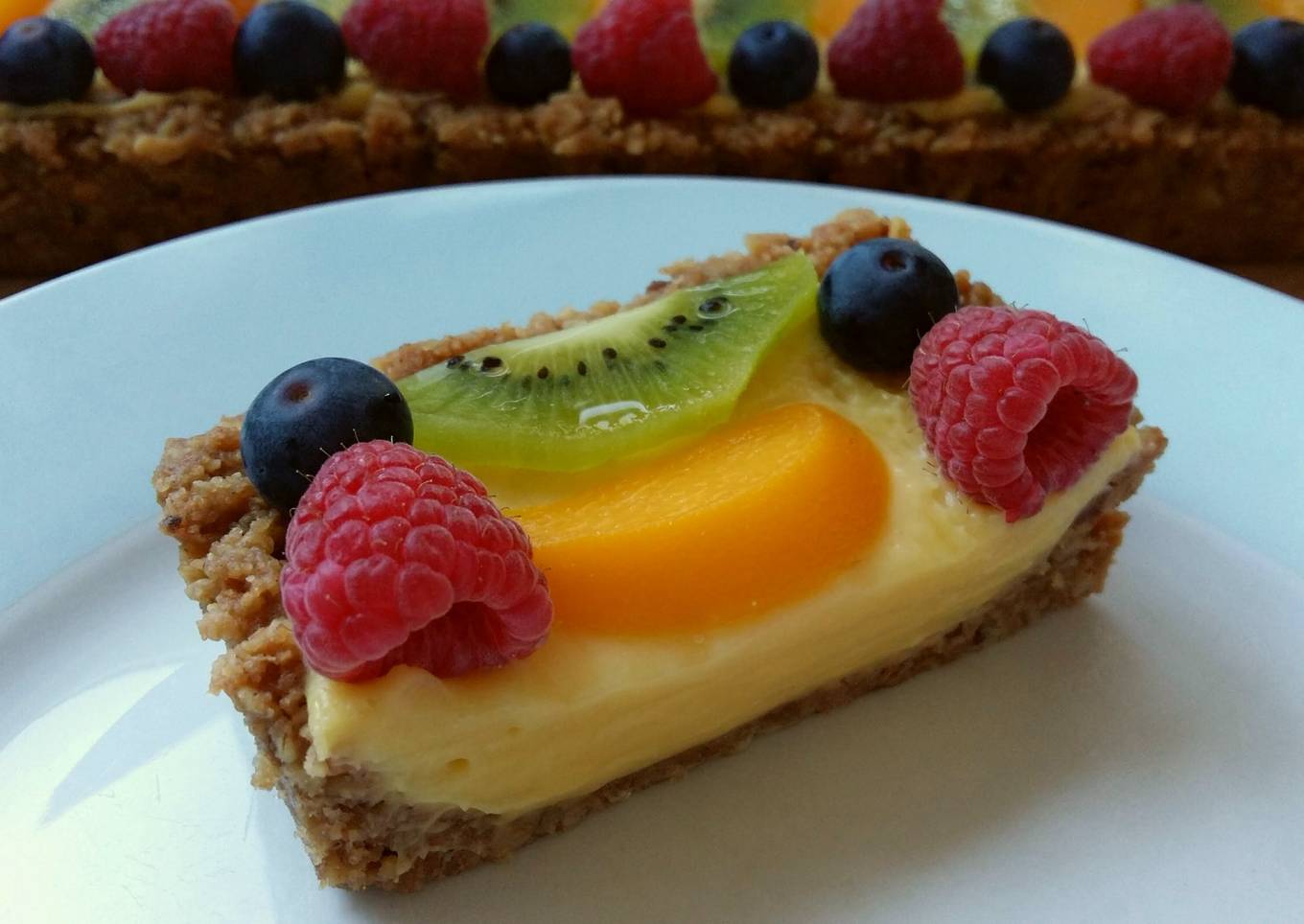 Vickys No Bake Fruit Tart, GF DF EF SF NF