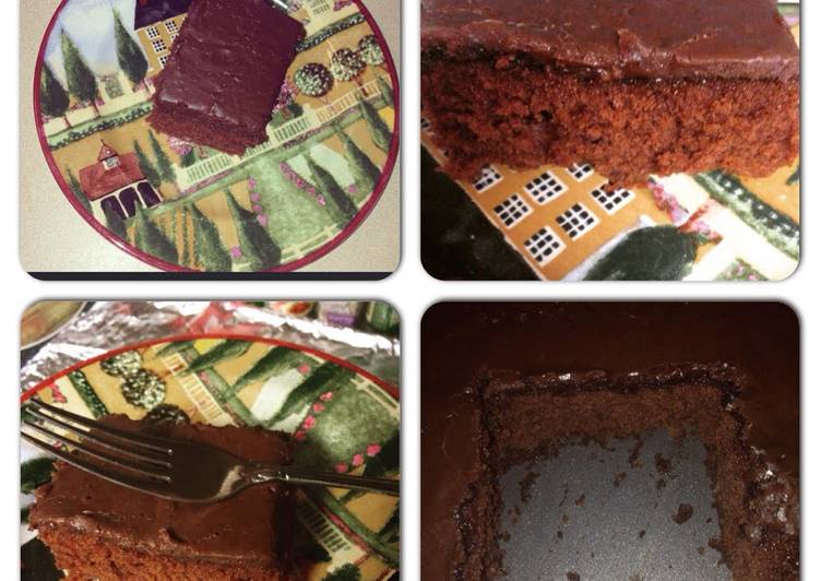 Steps to Make Award-winning Chocolate Sheet Cake (so MOIST) and Icing