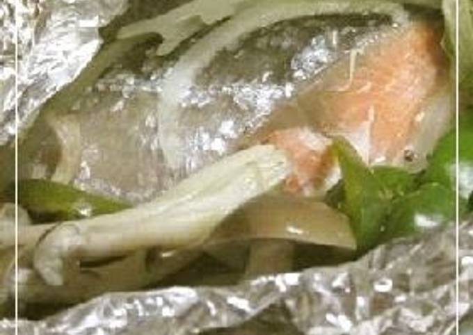 Foil Baked Salmon Made in a Frying Pan
