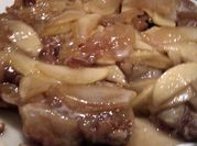 A picture of apple upside down cake