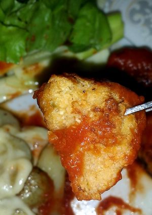 A picture of Incredibly delicious okara vegan meatballs.