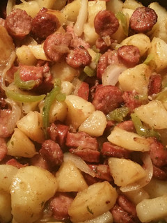 A picture of Sausage and Potatoes.