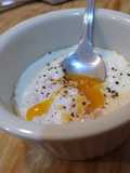 Huevo al plato en microondas