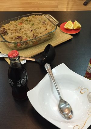 صورة لوصفة طريقة عمل بايلا بالأرز و الفواكه البحريه