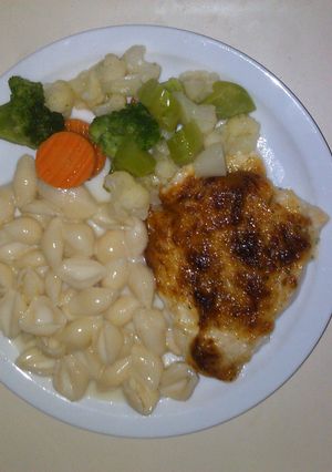 A picture of Italian crusted chicken.