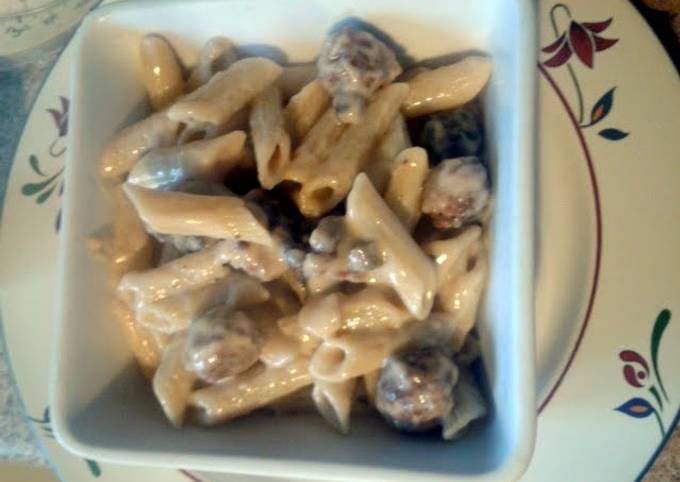 Recipe of Homemade Penne with Soup &amp; Sausage Sauce