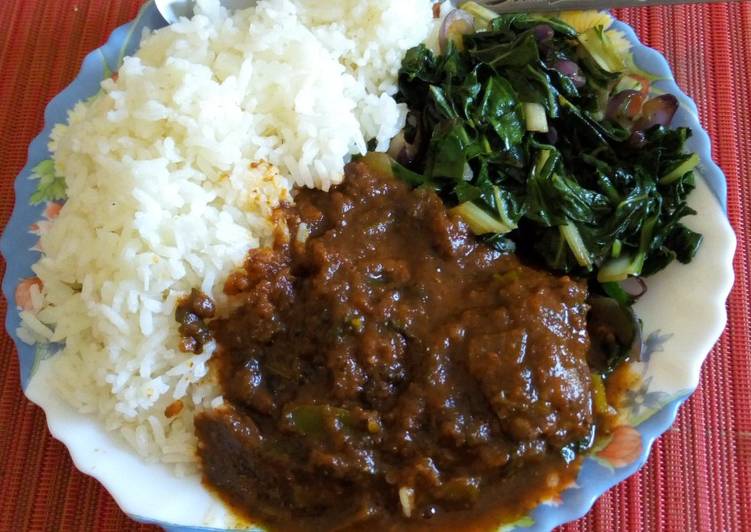 Recipe of Ultimate Rice, spinach and liver. #localfoodcontest_mombasa