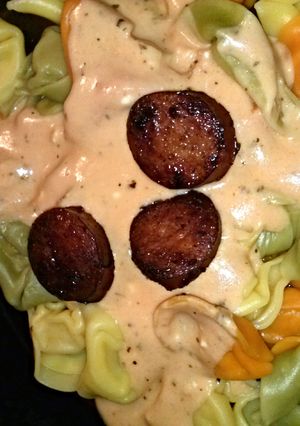 A picture of Pink Alfredo Sauce.
