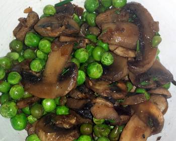 Unique Recipe Braised mushrooms and peas Very Delicious