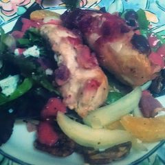 A picture of Cran-orange chicken.