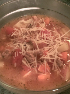 A picture of Hearty Sausage Soup.