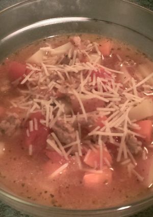 A picture of Hearty Sausage Soup.