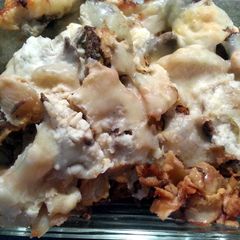 Leftover pot roast casserole A picture of Leftover pot roast casserole.