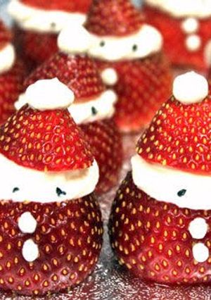 A picture of Vickys Strawberry Santas, GF DF EF SF NF.