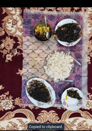 عکسی از دستور ماهی صبور کبابی