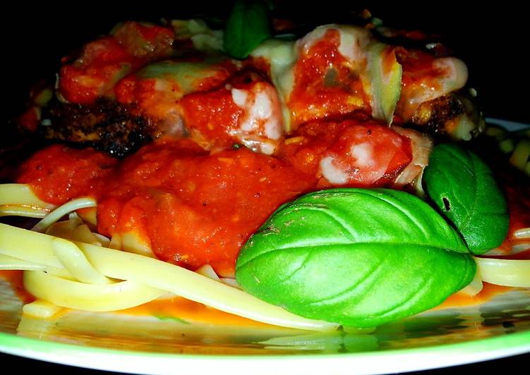 Mike's Crispy Chicken Parmesan & Fettucini Mike's Crispy Chicken Parmesan & Fettucini