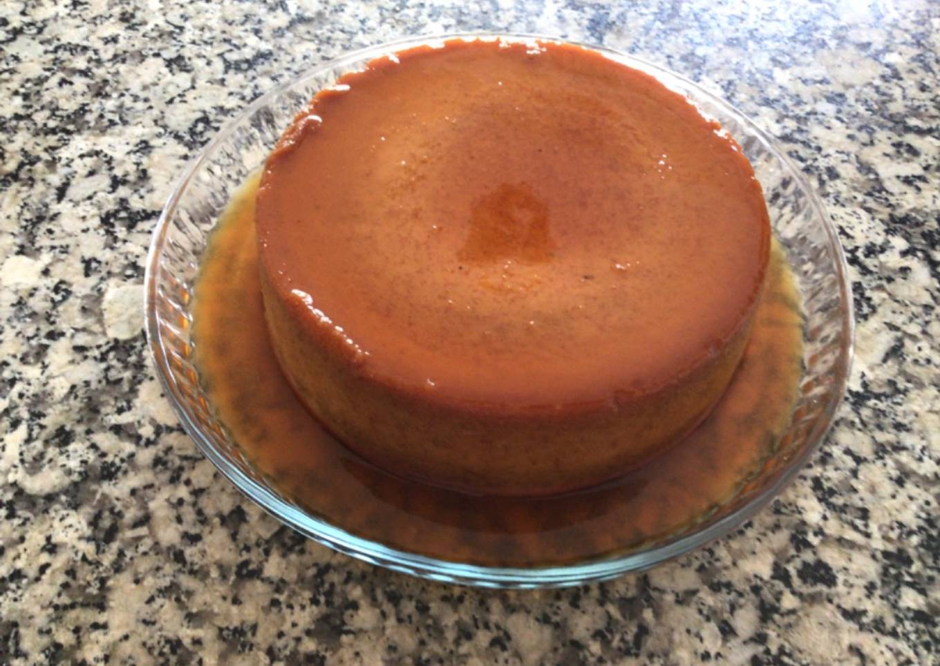 Flan de plátanos topochos