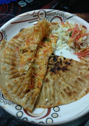 A picture of Carrot cauliflower paratha.