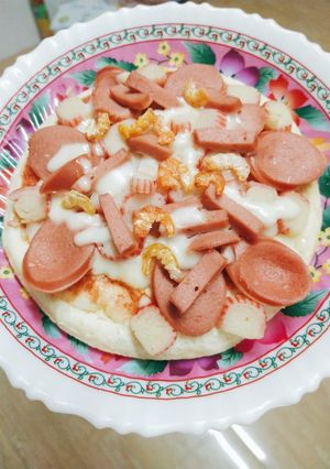 Hình của món Pizza cho bé (đế có sẵn).