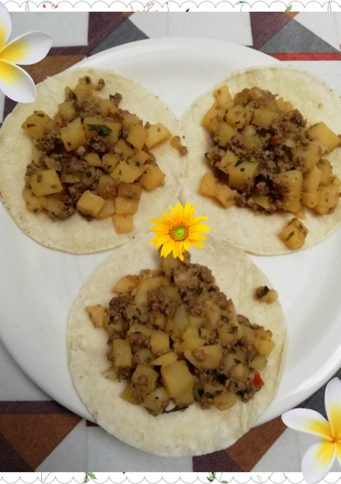 Una foto de Picadillo de papa con carne molida