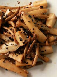 A picture of Stir-Fried Mushrooms with Japanese Soy Sauce.