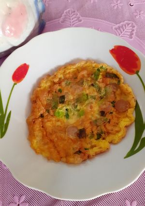 Foto resep Telur dadar sosis