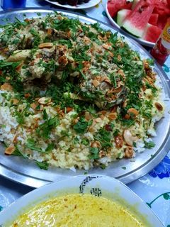 صورة لوصفة منسف لبن