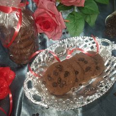 A picture of Chocolate choc chip cookies.