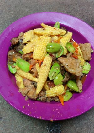 Foto resep Tumis daging dan petai