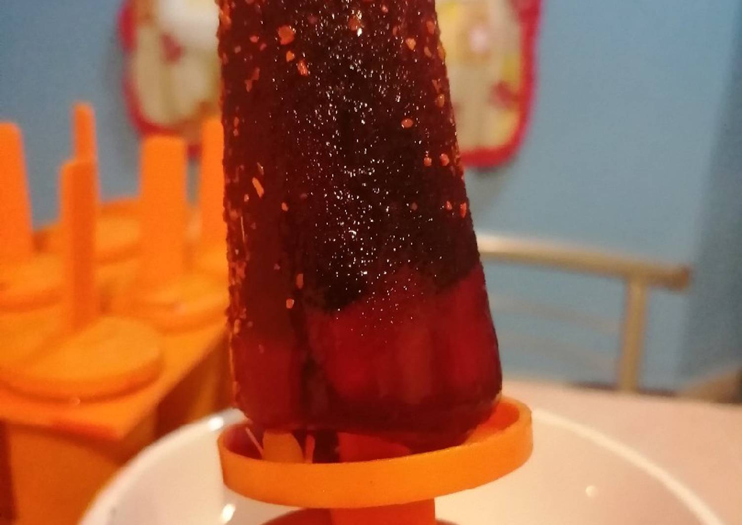 Paletas de jamaica y ciruela Receta de _cocinando_facil Cookpad