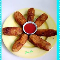 A picture of #Chicken_cutlets!! #RamadanKiTayari!.