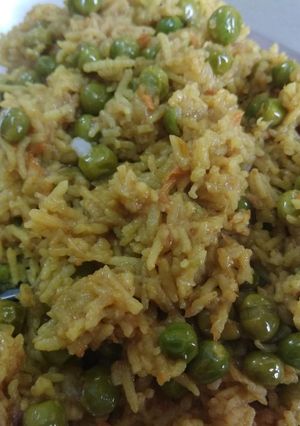A picture of Matar pulao.