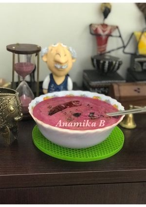 A picture of Beetroot PachaDi or South Indian Raita: (Kerala Style).