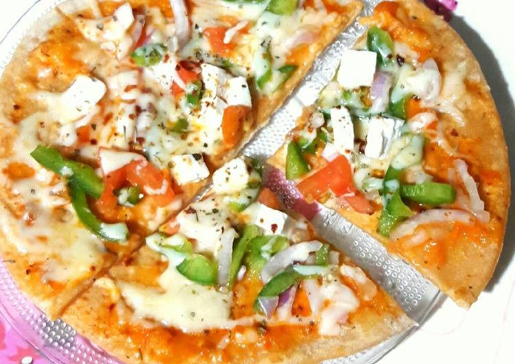 Simple Way to Make Any-night-of-the-week Whole Wheat Thin Crust Tava Pizza