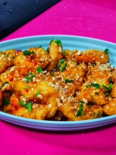 Una foto de Pollo general tso