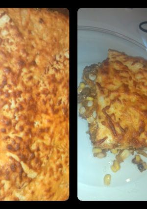 A picture of Mexican Lasagna.