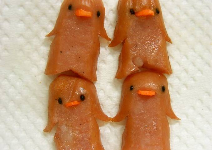 Wiener Sausage Penguins for Bento