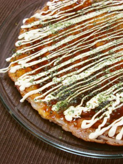 A picture of Ika Yaki - Squid Okonomiyaki.