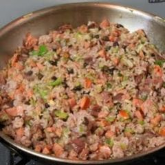 A picture of "Cajun Crack" Dirty Rice.