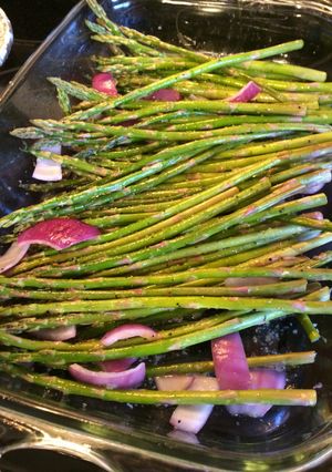 A picture of Lemon Roasted Asparagus.
