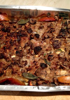 A picture of Pork, Apple And Chestnut Stuffing.