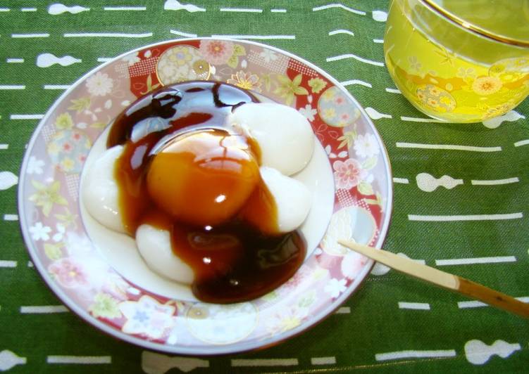 Recipe: Perfect Delicious Mitarashi Dango With Thick Sauce
