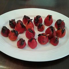 A picture of Chocolate Filled Truffle Strawberry's.