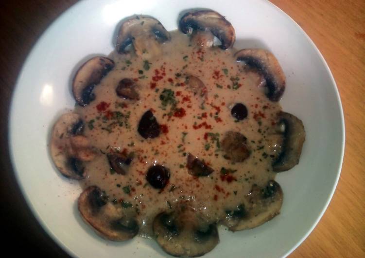 Sig's Mushroom and roasted Chestnut soup seasoned with Cayen